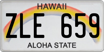 HI license plate ZLE659