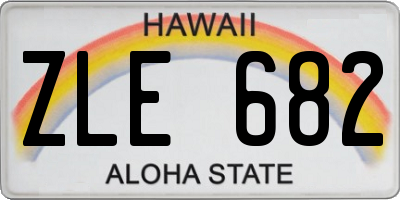 HI license plate ZLE682