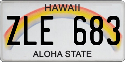 HI license plate ZLE683