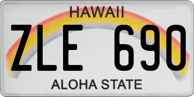 HI license plate ZLE690