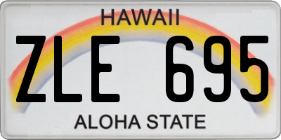 HI license plate ZLE695
