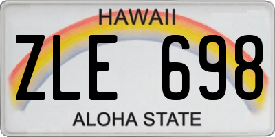 HI license plate ZLE698