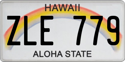 HI license plate ZLE779