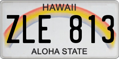 HI license plate ZLE813