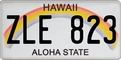 HI license plate ZLE823