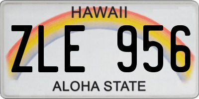 HI license plate ZLE956