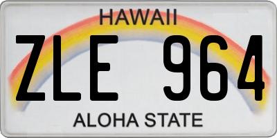 HI license plate ZLE964