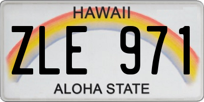 HI license plate ZLE971