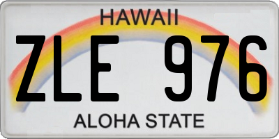 HI license plate ZLE976