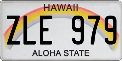 HI license plate ZLE979