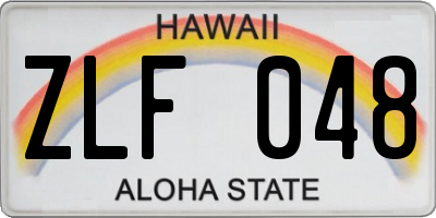 HI license plate ZLF048