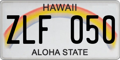 HI license plate ZLF050