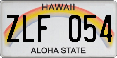 HI license plate ZLF054