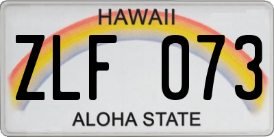 HI license plate ZLF073