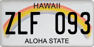 HI license plate ZLF093