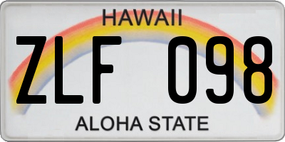 HI license plate ZLF098
