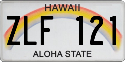 HI license plate ZLF121