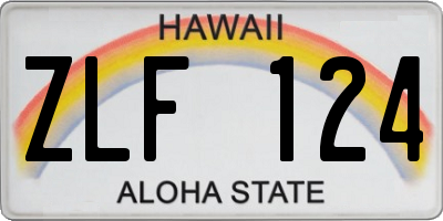 HI license plate ZLF124