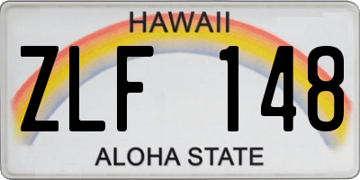 HI license plate ZLF148
