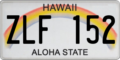 HI license plate ZLF152