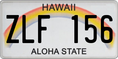HI license plate ZLF156