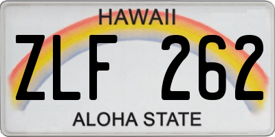 HI license plate ZLF262