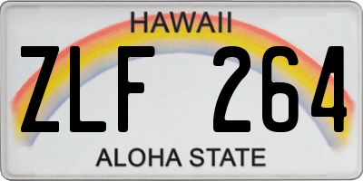HI license plate ZLF264