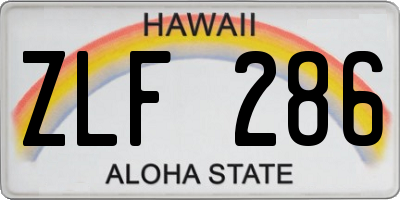 HI license plate ZLF286