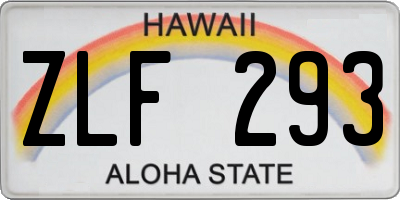 HI license plate ZLF293
