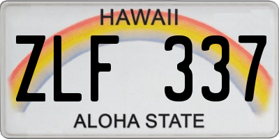 HI license plate ZLF337