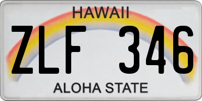 HI license plate ZLF346