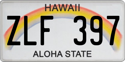 HI license plate ZLF397