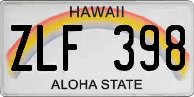 HI license plate ZLF398