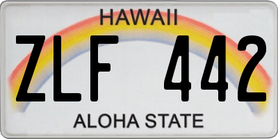 HI license plate ZLF442