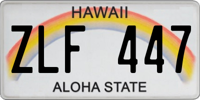 HI license plate ZLF447