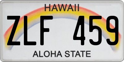 HI license plate ZLF459