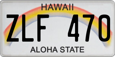 HI license plate ZLF470