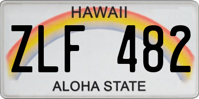 HI license plate ZLF482