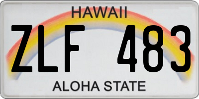 HI license plate ZLF483