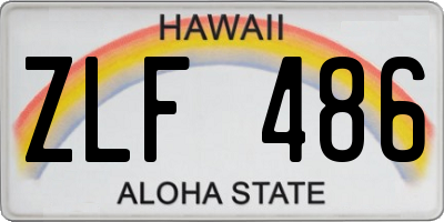 HI license plate ZLF486