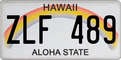 HI license plate ZLF489