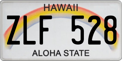 HI license plate ZLF528