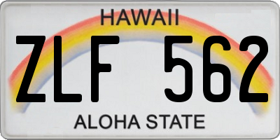 HI license plate ZLF562