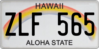 HI license plate ZLF565