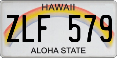HI license plate ZLF579
