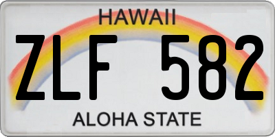 HI license plate ZLF582