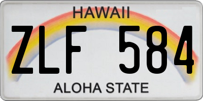 HI license plate ZLF584