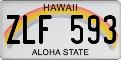 HI license plate ZLF593