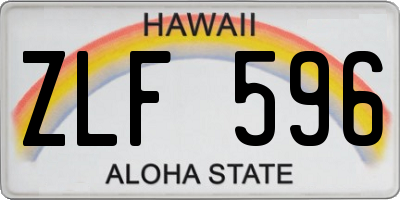HI license plate ZLF596