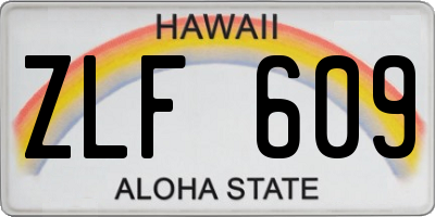 HI license plate ZLF609